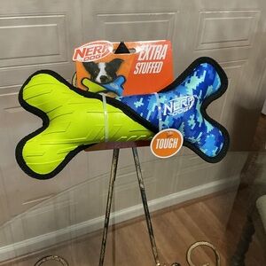 Brand New Nerf Dog Toy Durable Extra Grip Fabric Bone Large New! 11”